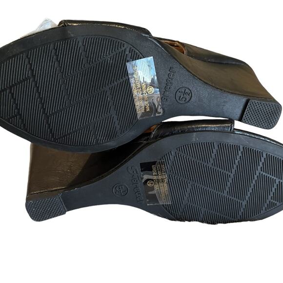 NEW Forever Gladiator Wedge Butterfly Tie Front Sandals Black Womens Sz 5.5 NIB - Picture 7 of 15